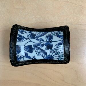 Bold Blue and Black Decor Accent Tray